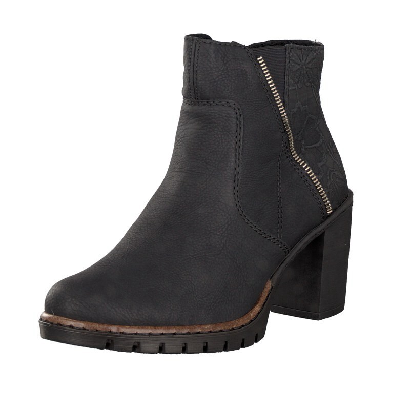 Botins Rieker Y2590-00 Para Mulher - Pretas